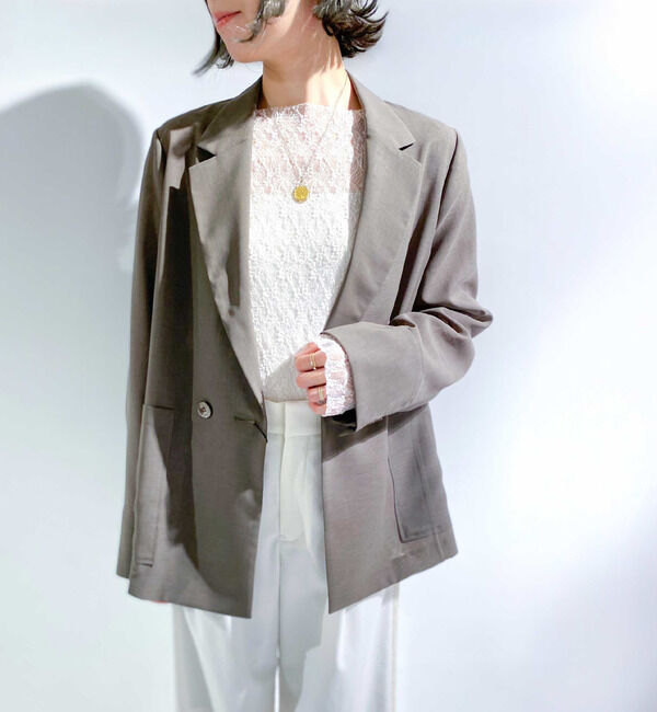 SOFFITTO「シアージャケット」|テーラードジャケット|ダークウッド