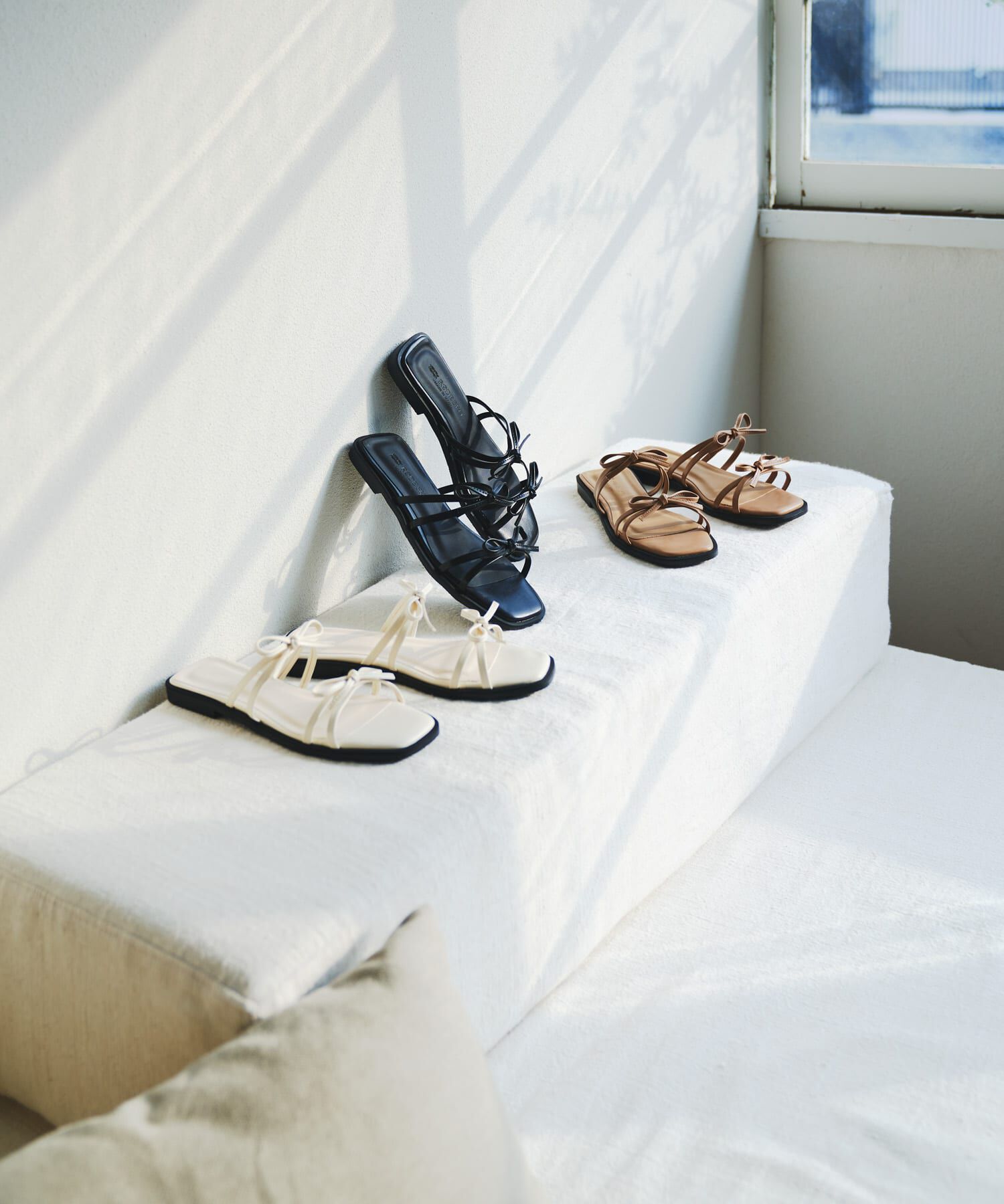 RODE SKO「『MADE IN JAPAN』ダブルリボンフラットサンダル」|サンダル|