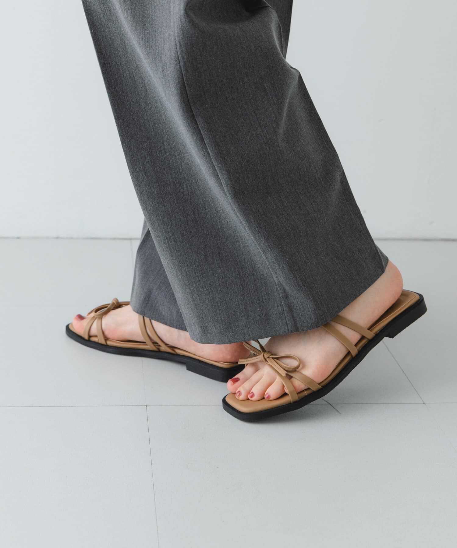 RODE SKO「『MADE IN JAPAN』ダブルリボンフラットサンダル」|サンダル|