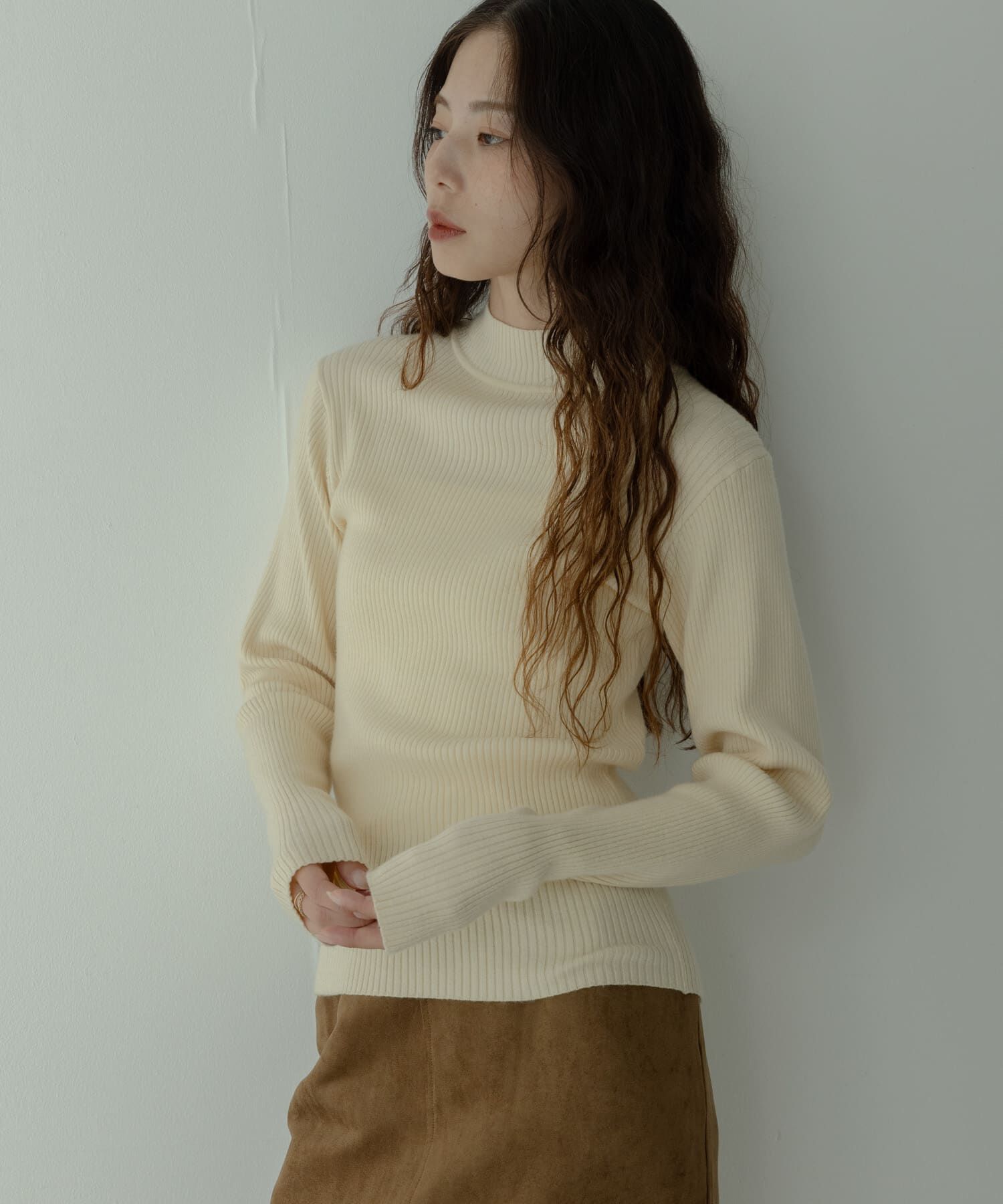 Sonny Label 「ウォッシャブルリブハイネックニットプルオーバー」|ニット・セーター|