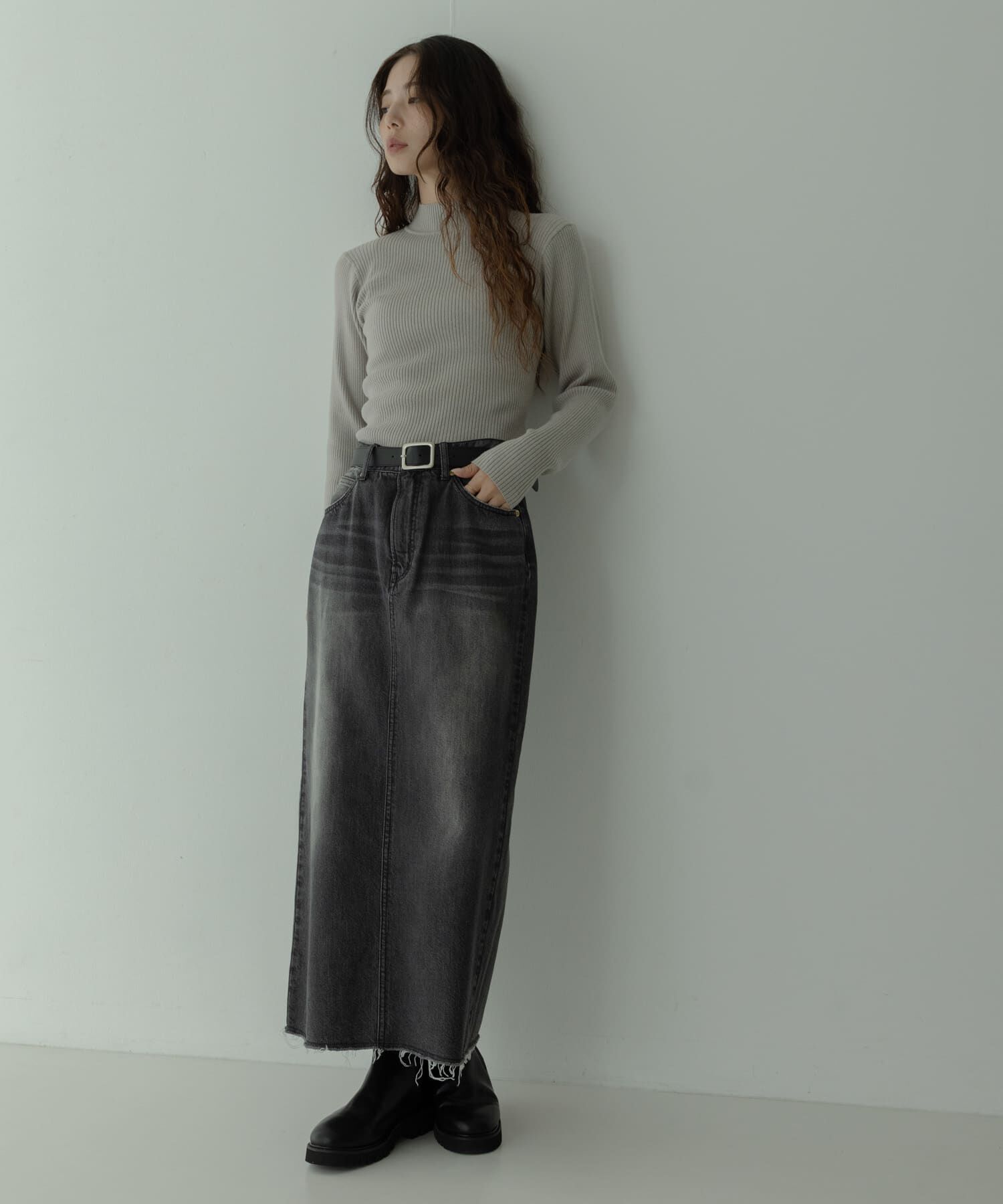 Sonny Label 「ウォッシャブルリブハイネックニットプルオーバー」|ニット・セーター|