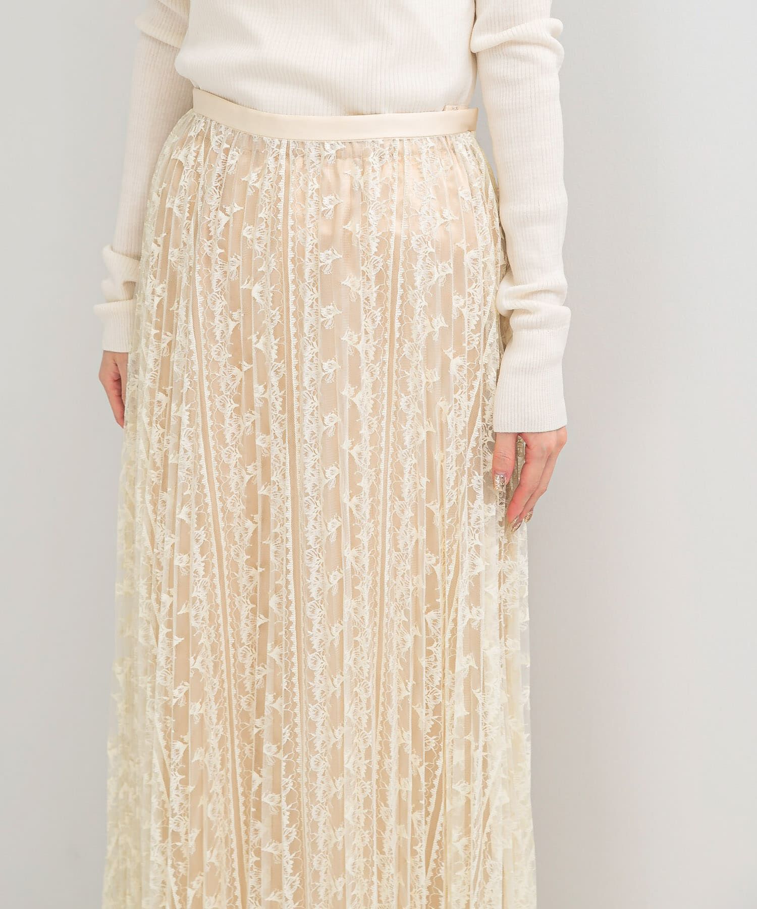 URBAN RESEARCH ROSSO「2WAYレイヤードレーススカート」|スカート|