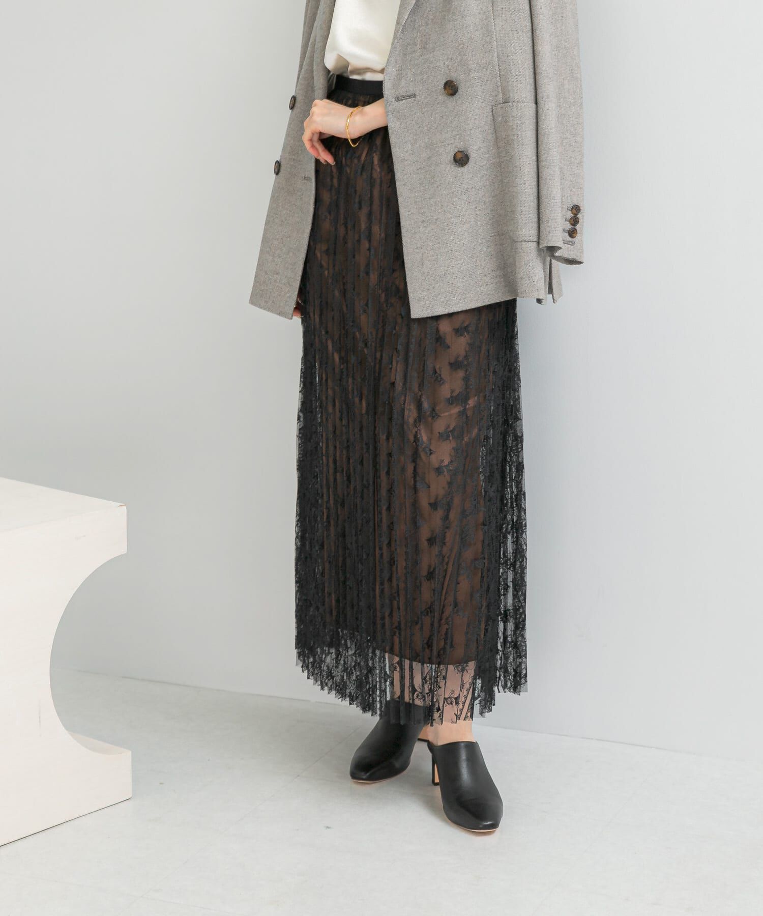 URBAN RESEARCH ROSSO「2WAYレイヤードレーススカート」|スカート|