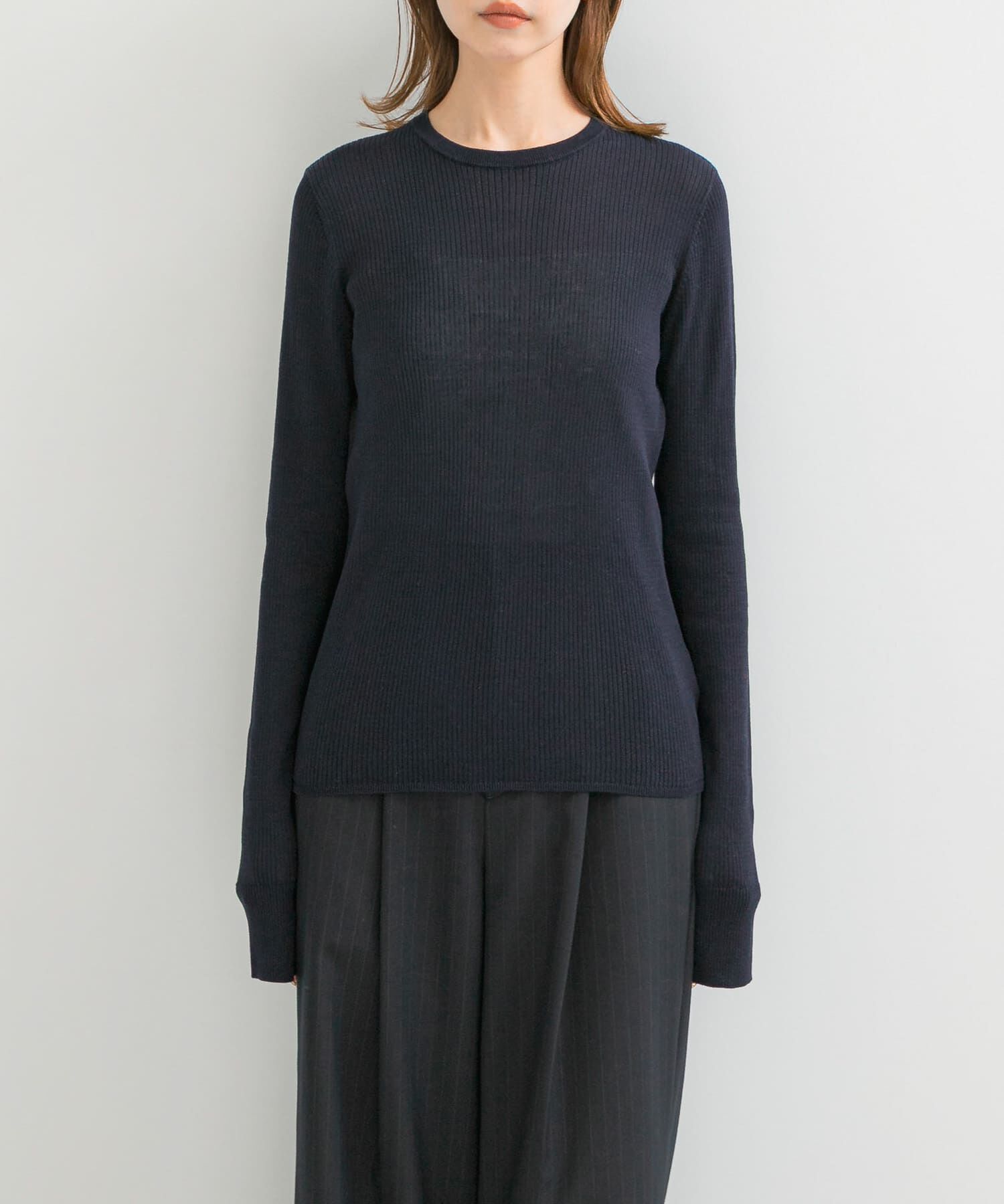 URBAN RESEARCH ROSSO「シルク混リブデザインニット」|ニット・セーター|