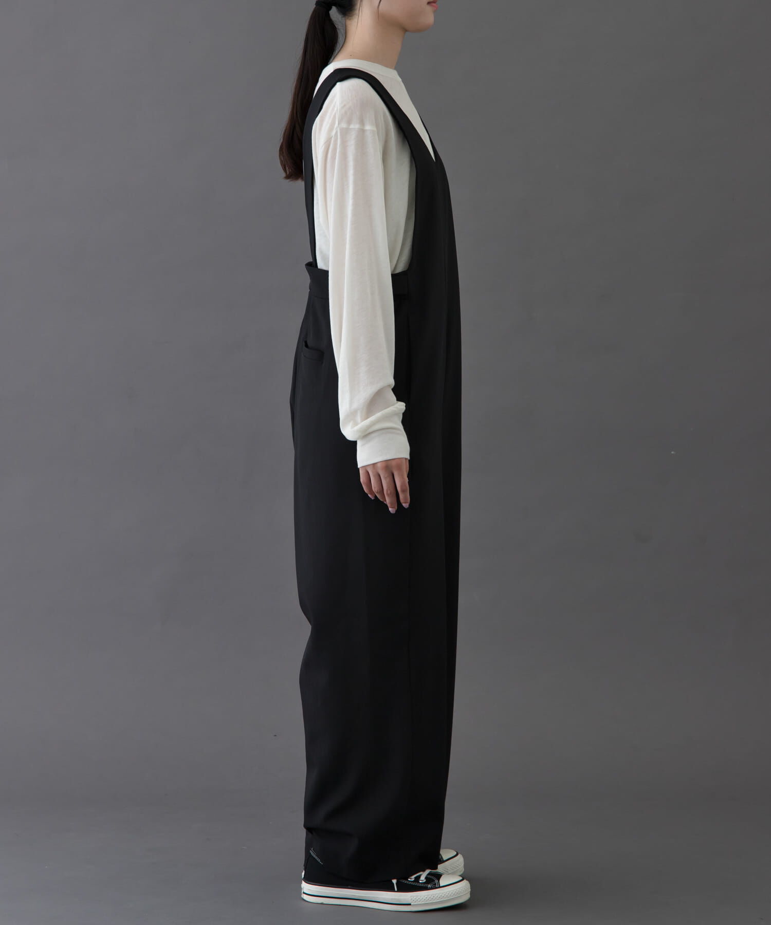 URBAN RESEARCH DOORS「FORK&SPOON　Uネックプラケットオーバーオール」|ワンピース|