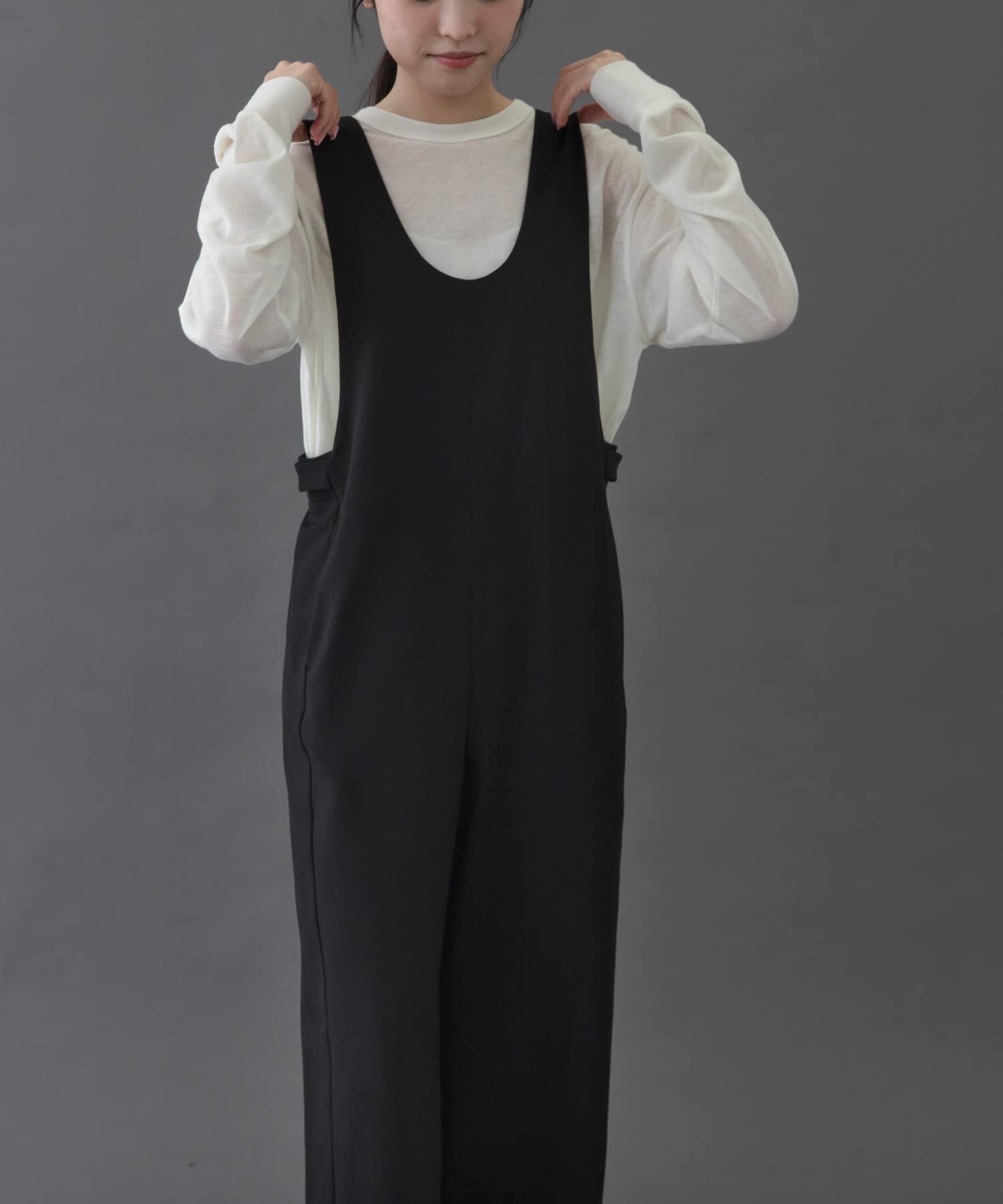 URBAN RESEARCH DOORS「FORK&SPOON　Uネックプラケットオーバーオール」|ワンピース|