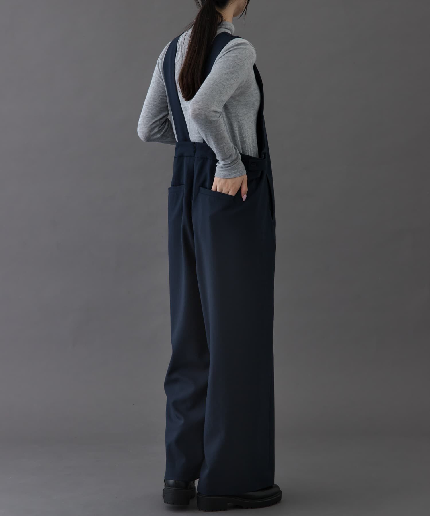 URBAN RESEARCH DOORS「FORK&SPOON　Uネックプラケットオーバーオール」|ワンピース|