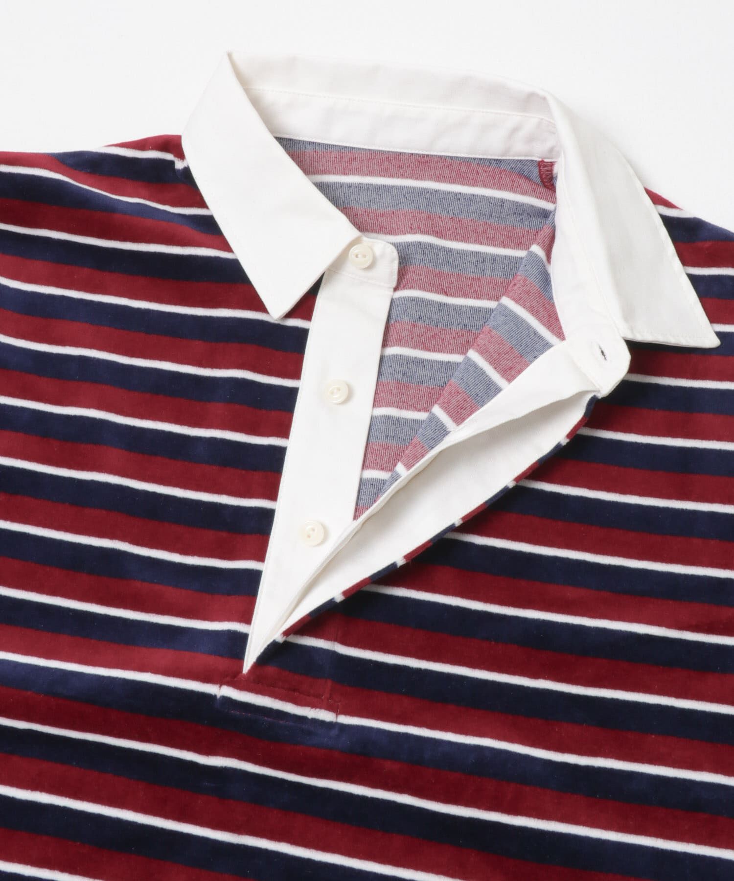 URBAN RESEARCH「『UR TECH』ベロアボーダーラガーシャツ」|Tシャツ・カットソー|