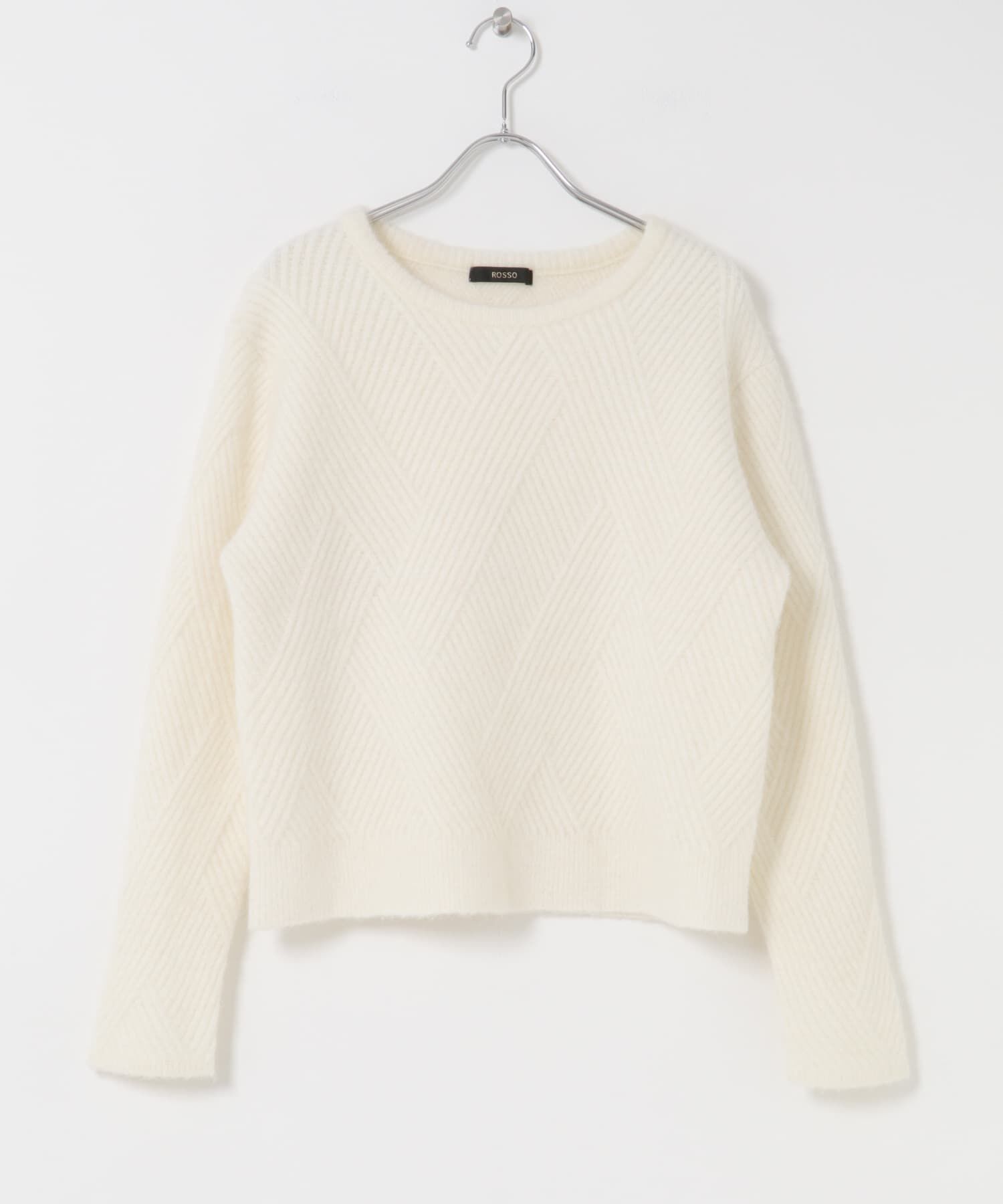 URBAN RESEARCH ROSSO「ダイヤ柄編ラメミックスニット」|ニット・セーター|