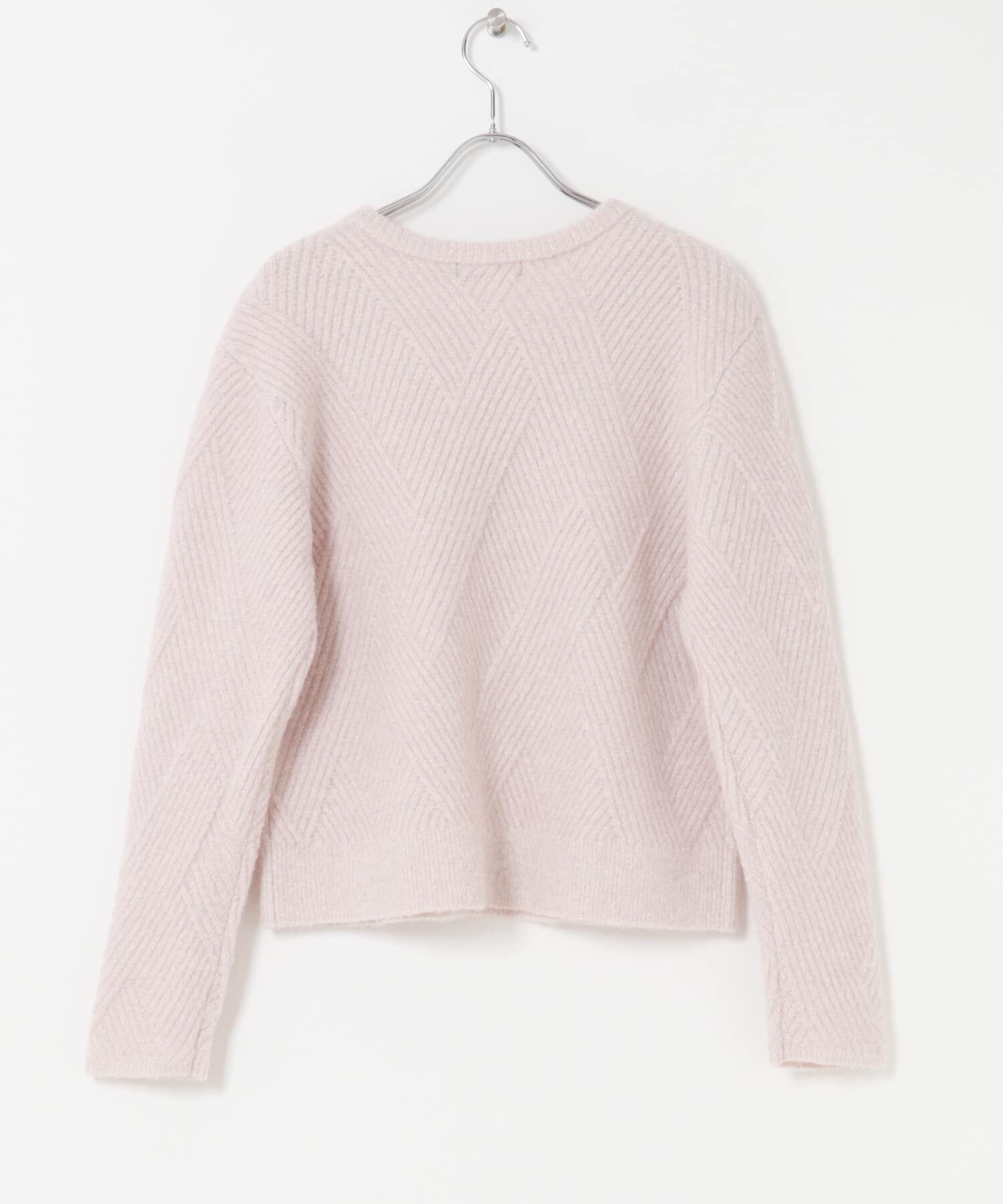 URBAN RESEARCH ROSSO「ダイヤ柄編ラメミックスニット」|ニット・セーター|