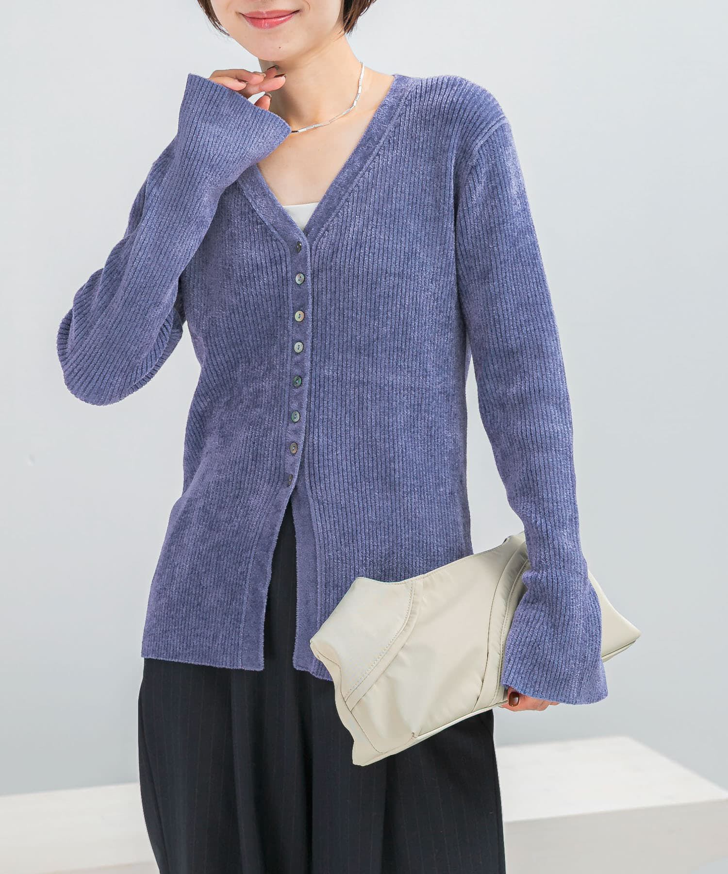 URBAN RESEARCH ROSSO「モールVネックニットカーディガン」|カーディガン|