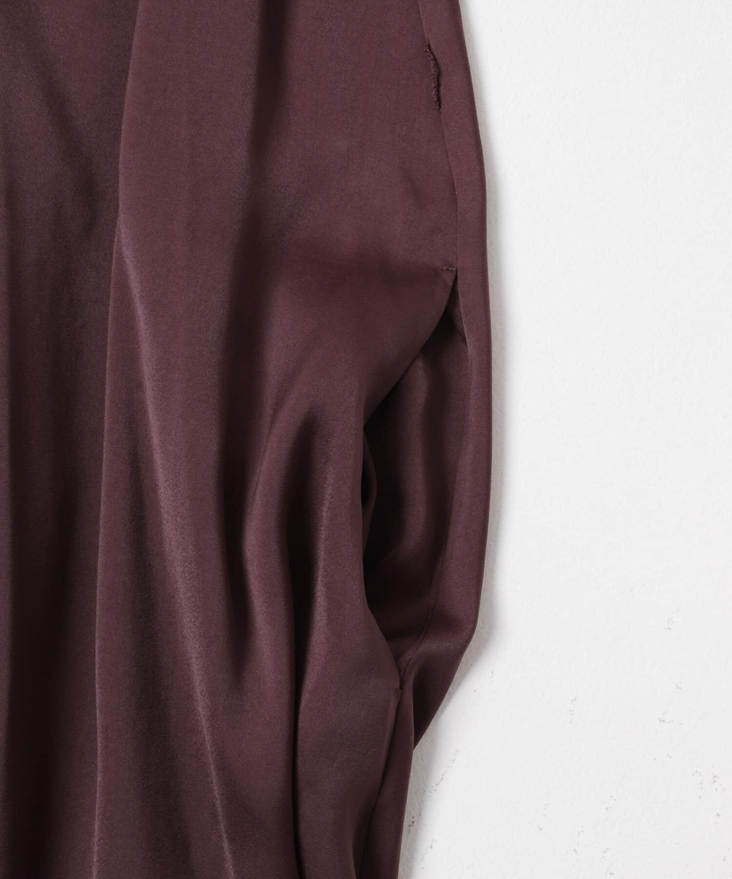 URBAN RESEARCH ROSSO「ハイネックギャザーサテンドレス」|ワンピース|