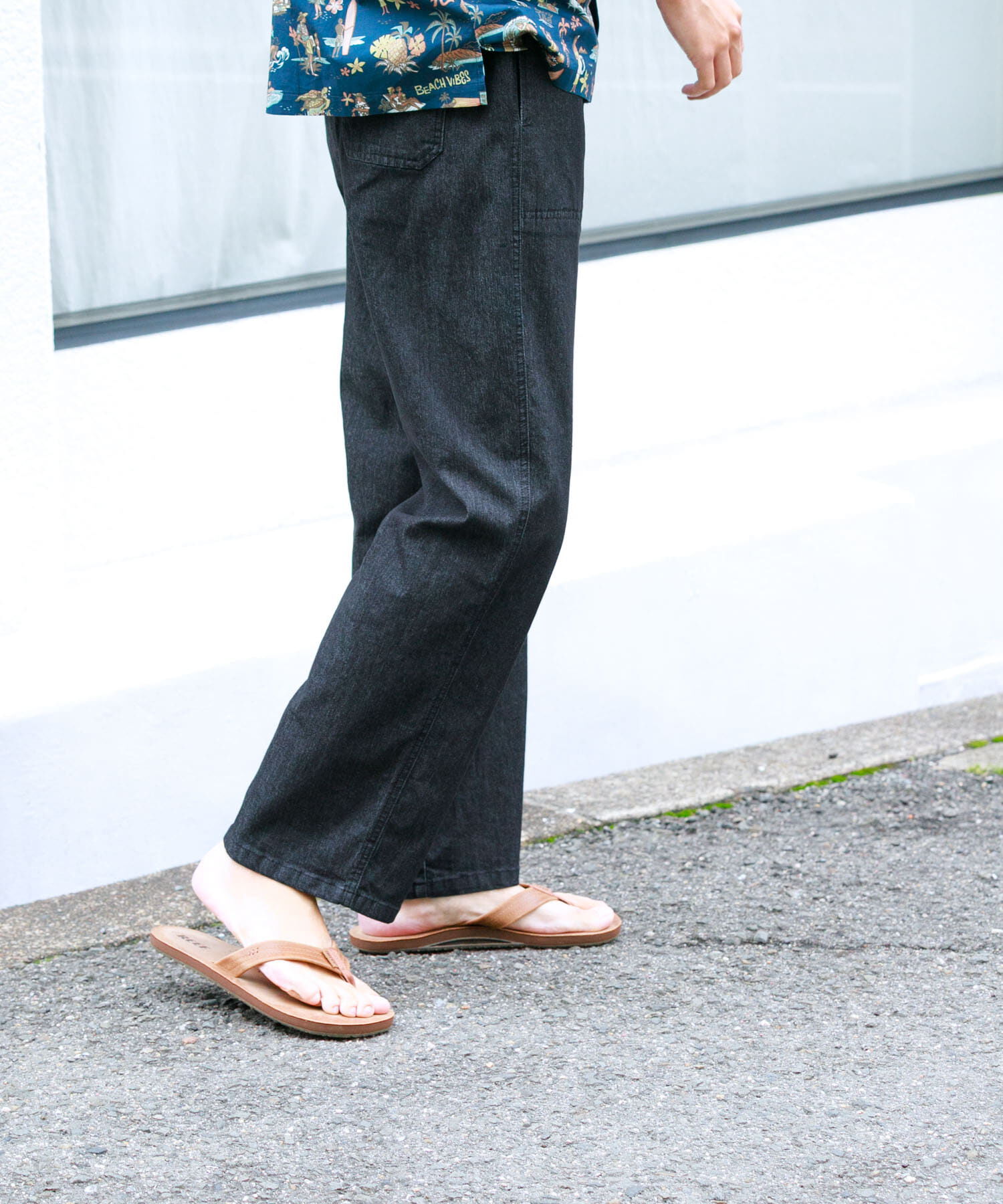 Sonny Label 「接触冷感デニムイージーパンツ」|デニム|