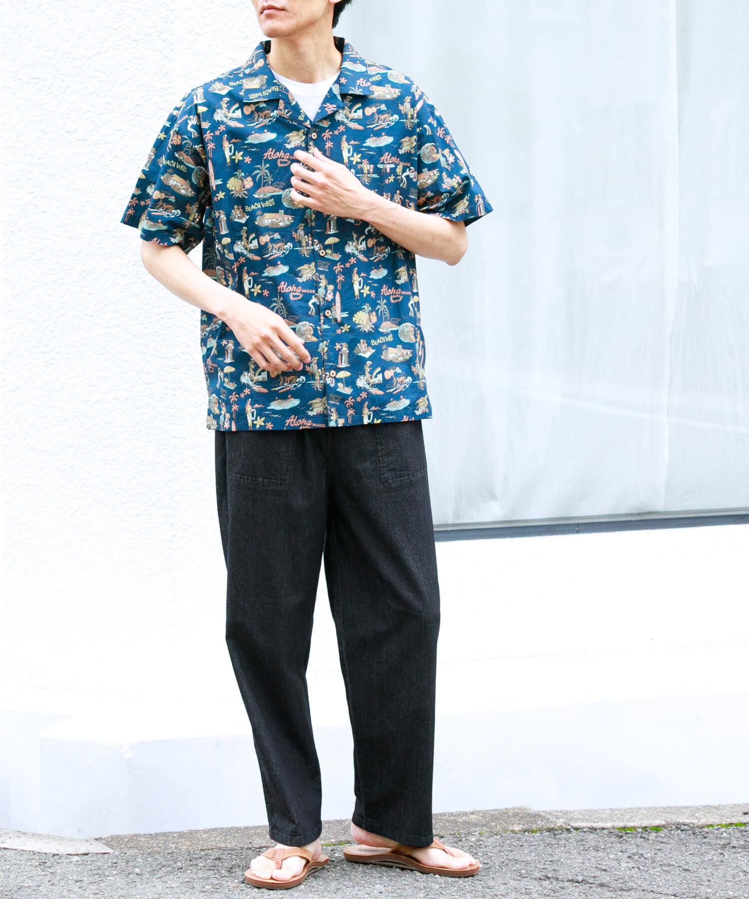 Sonny Label 「接触冷感デニムイージーパンツ」|デニム|