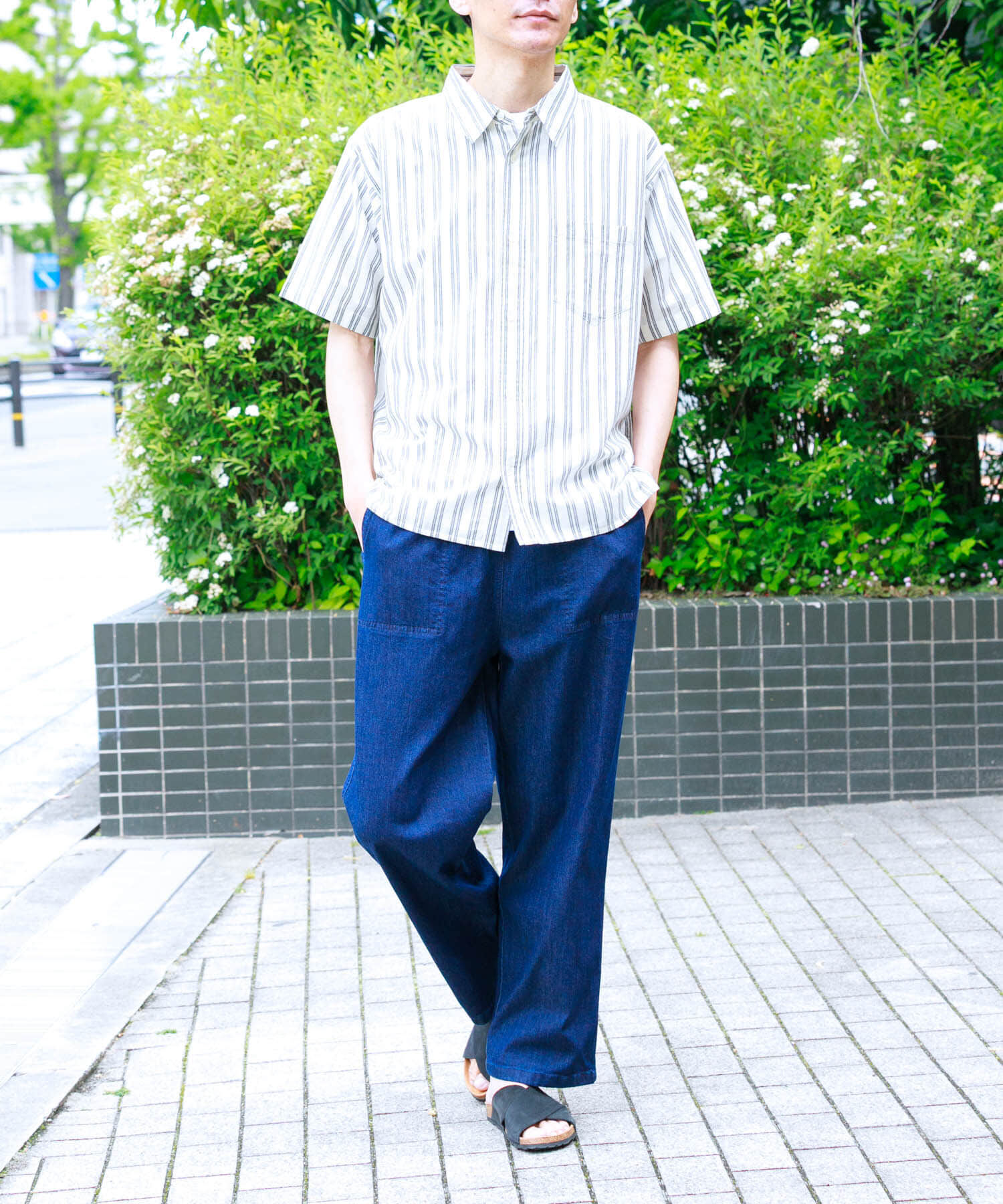 Sonny Label 「接触冷感デニムイージーパンツ」|デニム|