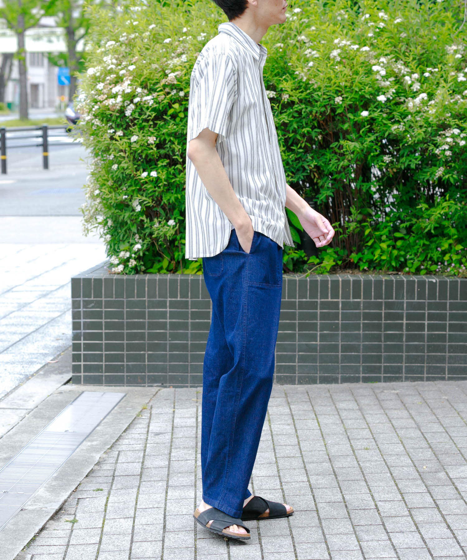 Sonny Label 「接触冷感デニムイージーパンツ」|デニム|