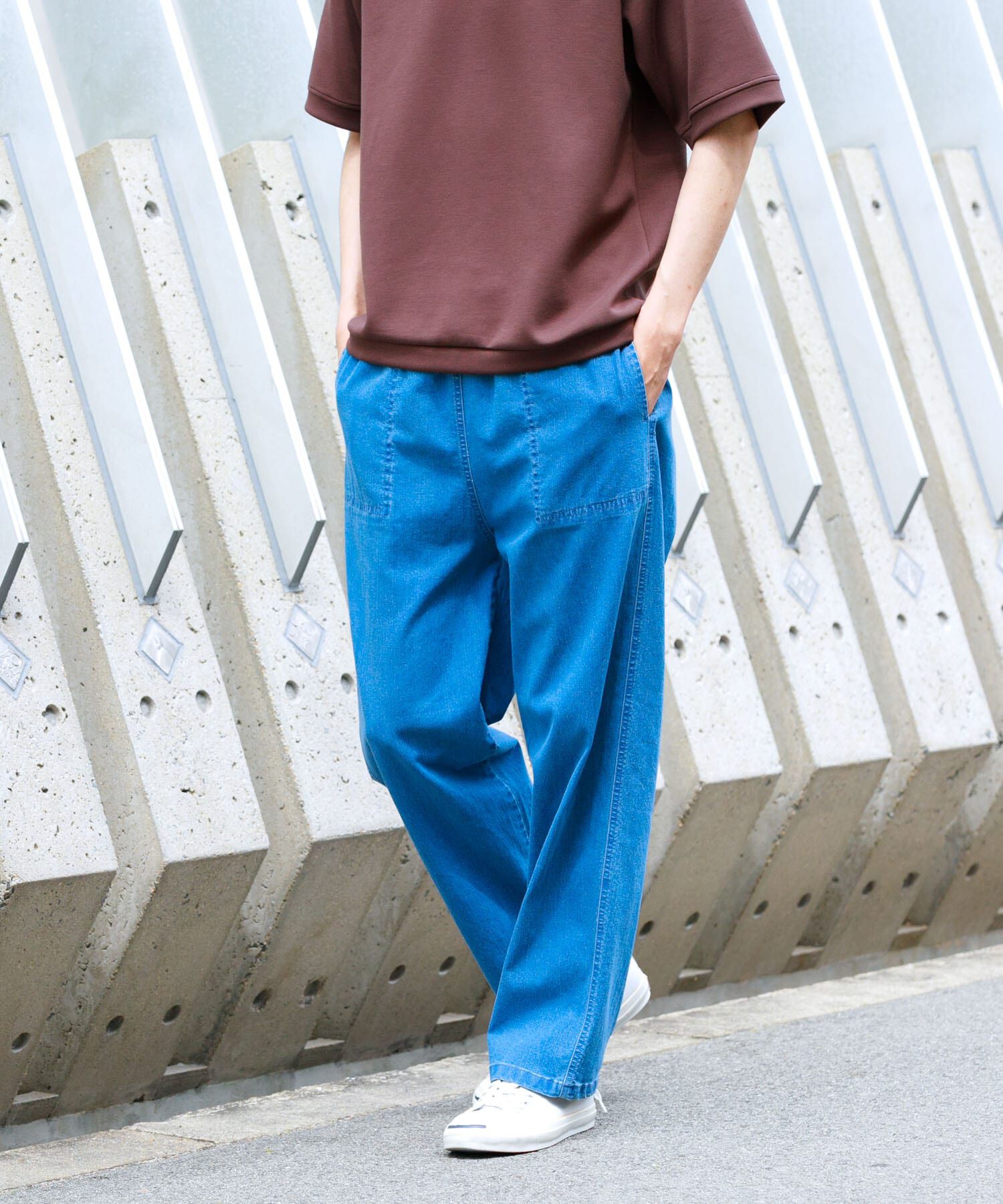 Sonny Label 「接触冷感デニムイージーパンツ」|デニム|