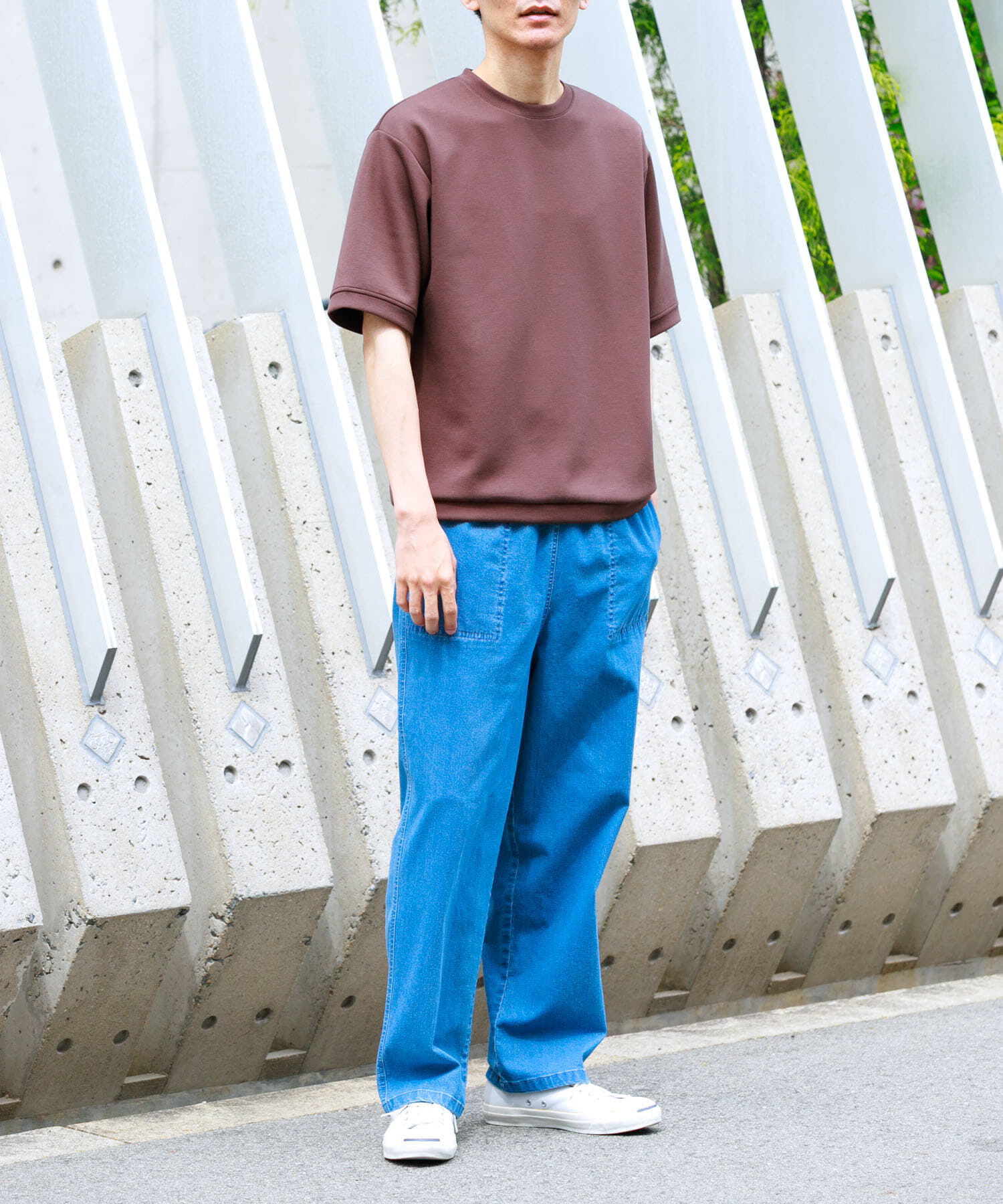 Sonny Label 「接触冷感デニムイージーパンツ」|デニム|