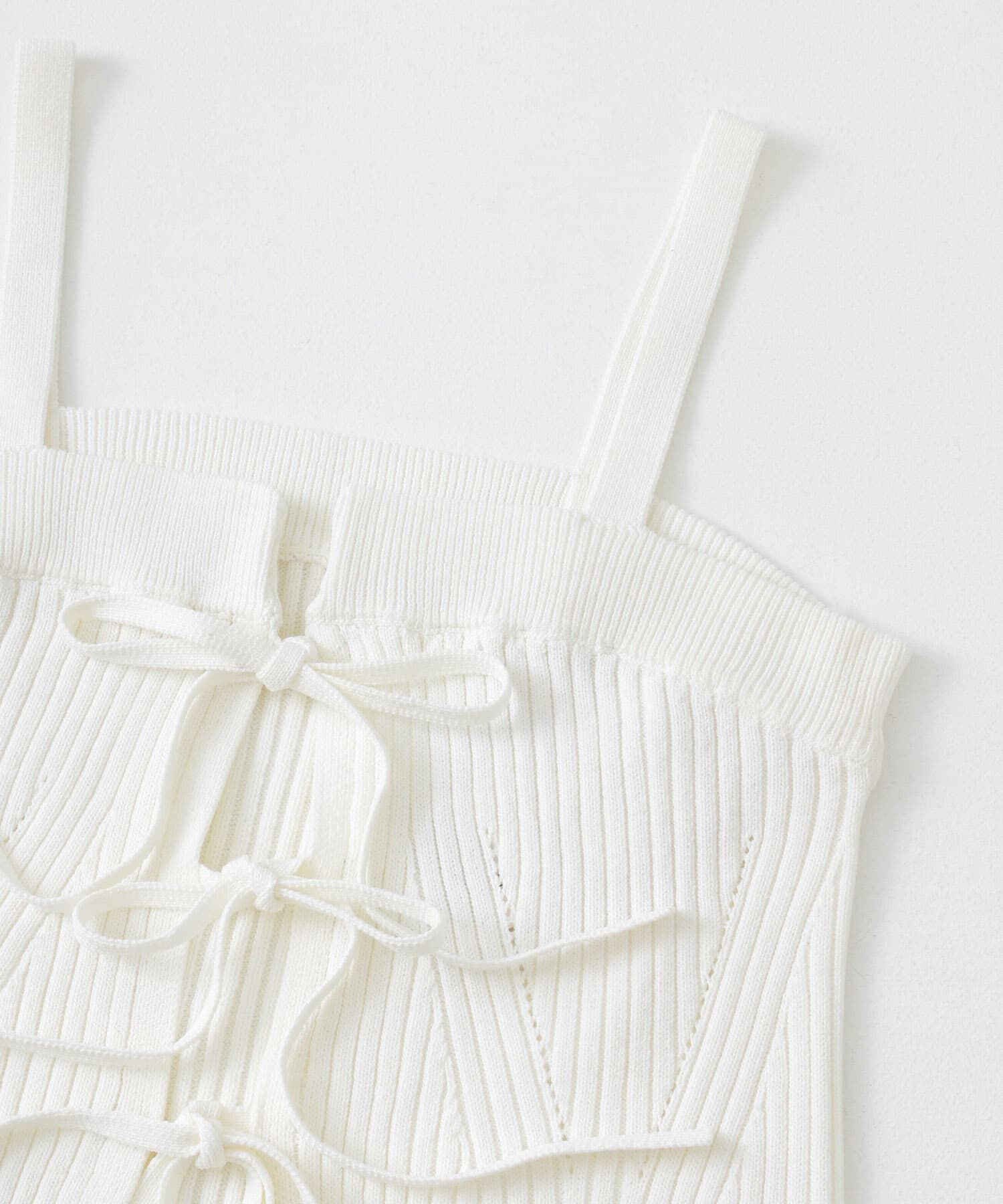 SENSE OF PLACE by URBAN RESEARCH「フロントリボンニットキャミソール」|キャミソール|