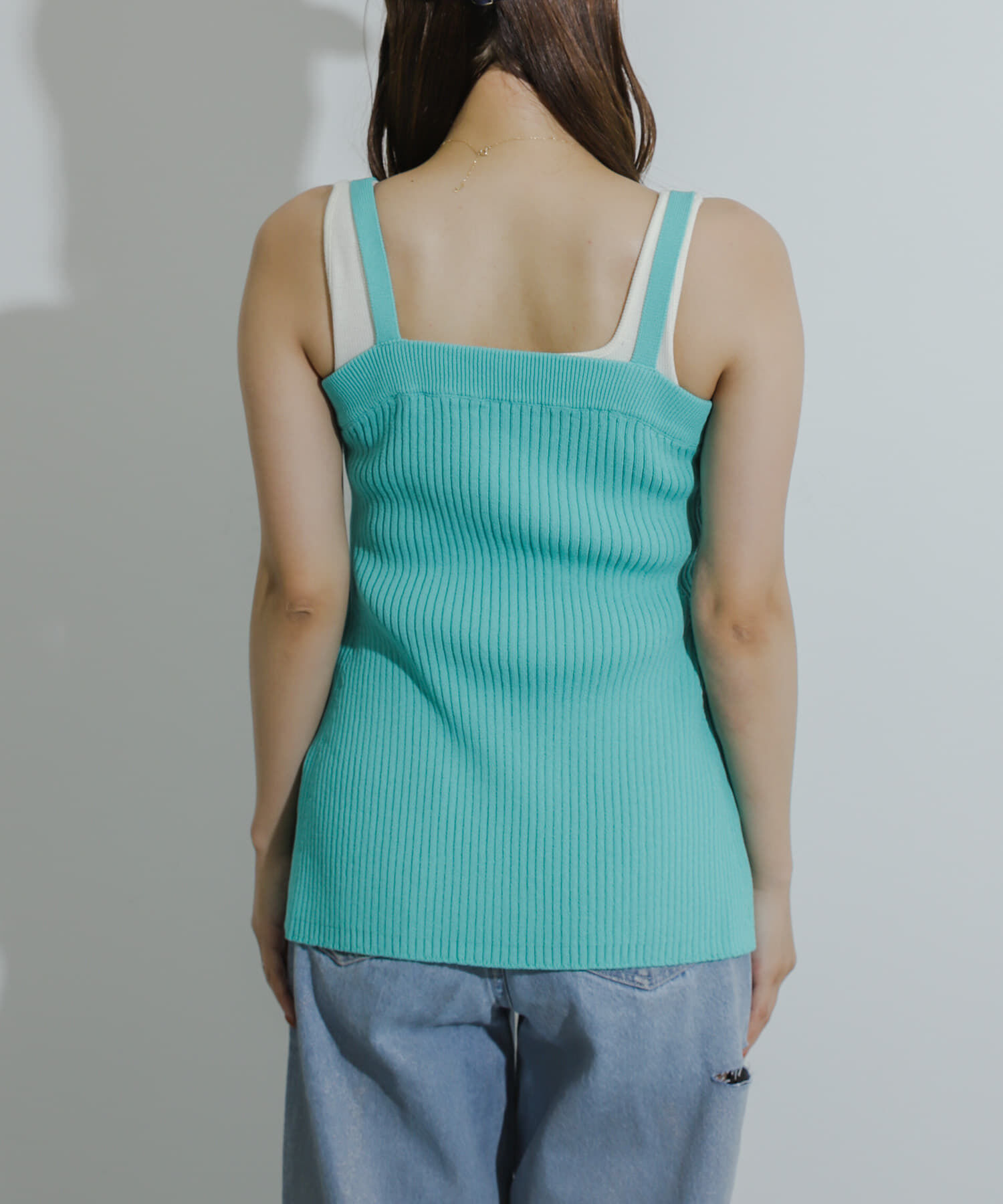 SENSE OF PLACE by URBAN RESEARCH「フロントリボンニットキャミソール」|キャミソール|