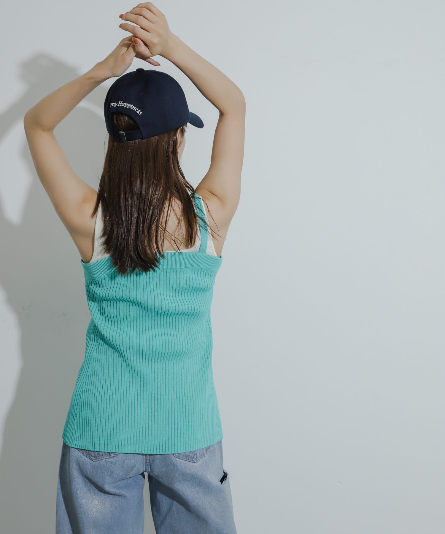 SENSE OF PLACE by URBAN RESEARCH「フロントリボンニットキャミソール」|キャミソール|