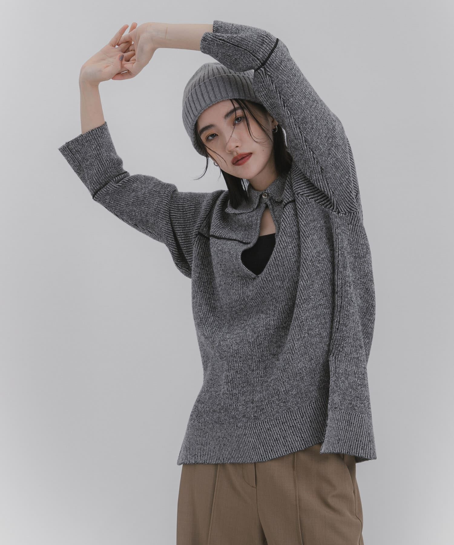 SENSE OF PLACE by URBAN RESEARCH「ルーズフカVネックセーター」|ニット・セーター|