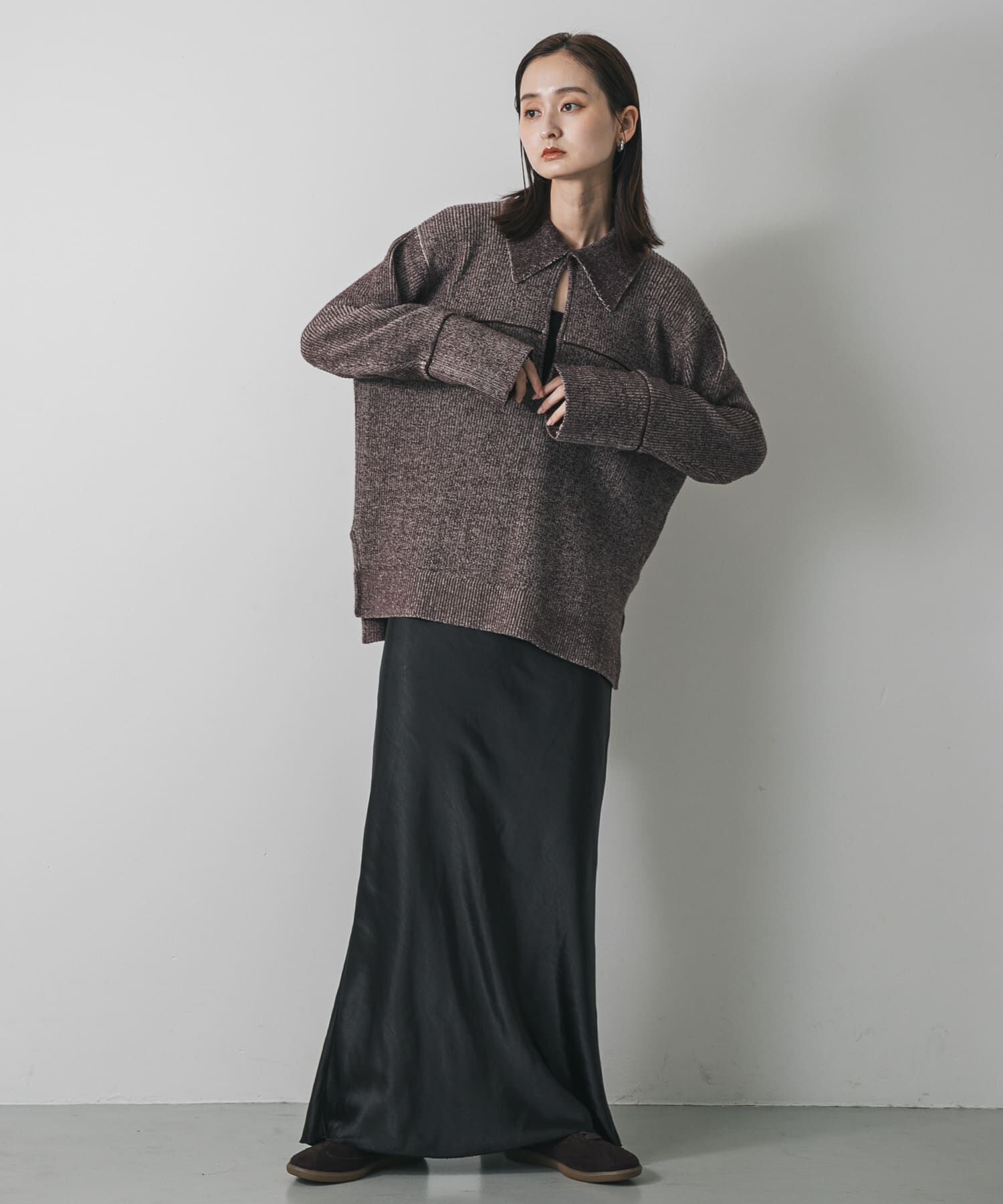 SENSE OF PLACE by URBAN RESEARCH「ルーズフカVネックセーター」|ニット・セーター|