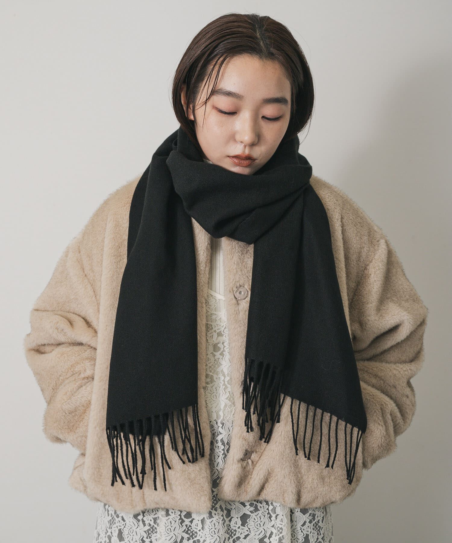 SENSE OF PLACE by URBAN RESEARCH「フリンジストール」|マフラー|