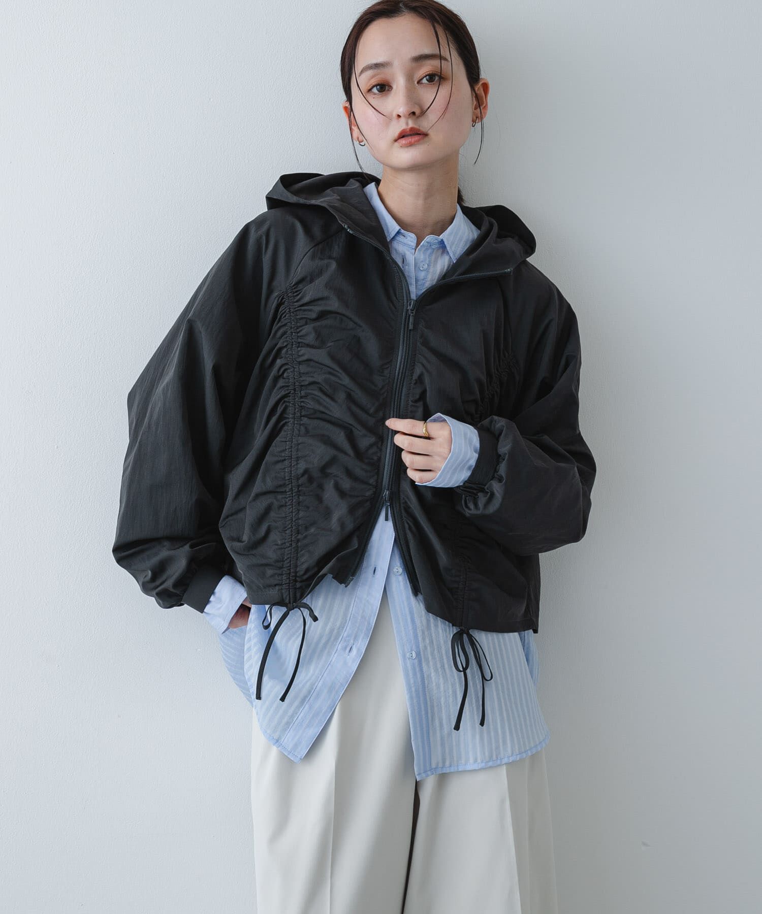 SENSE OF PLACE by URBAN RESEARCH「シャーリングライトブルゾン」|ブルゾン・スタジャン|チャコールグレー