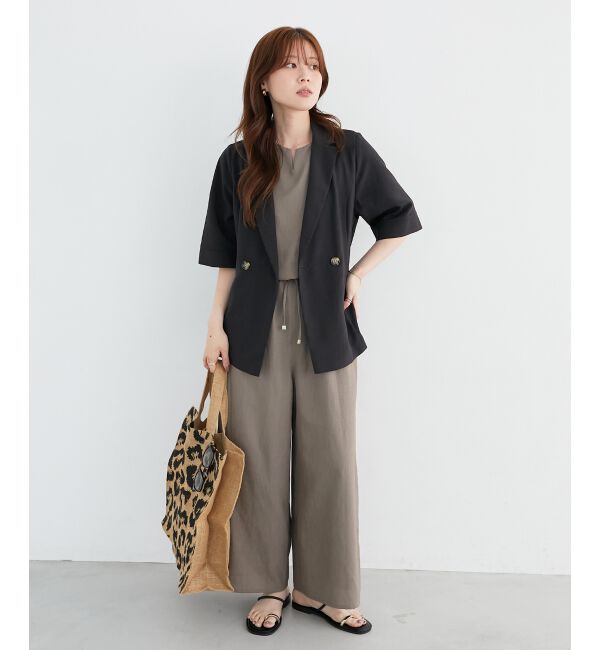  「《シャツ感覚でラフに羽織れる》タンブラーブッチャーハーフスリーブジャケット」|その他|