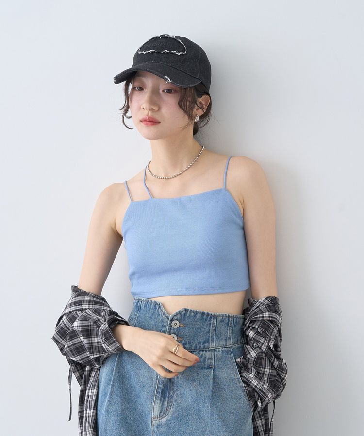 earth music&ecology「アシメショルダーショートキャミソール」|インナー|