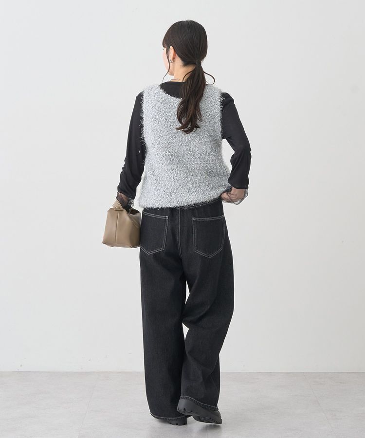 earth music&ecology「ポンポンヤーンベスト」|ベスト・ジレ|