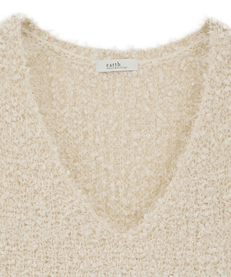 earth music&ecology「ポンポンヤーンベスト」|ベスト・ジレ|