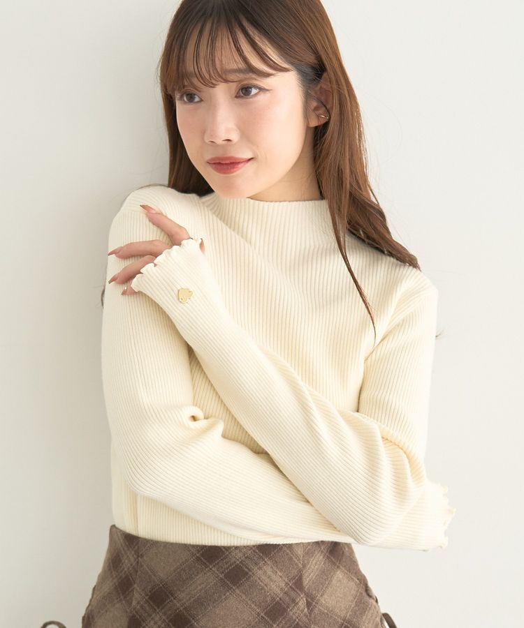 earth music&ecology「ハートプレートリブニットプルオーバー」|ニット・セーター|