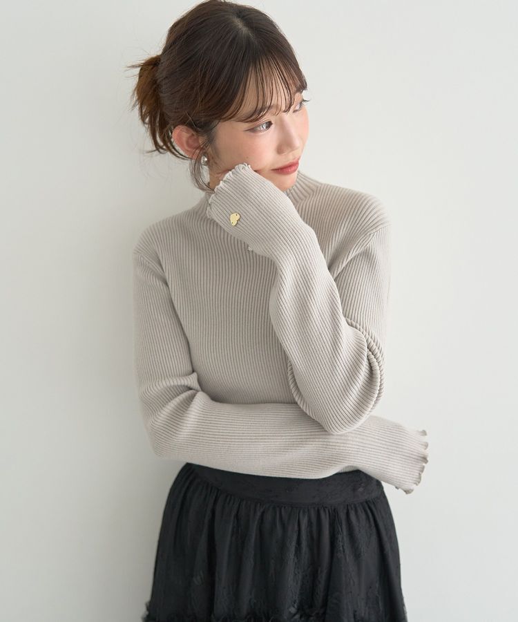 earth music&ecology「ハートプレートリブニットプルオーバー」|ニット・セーター|