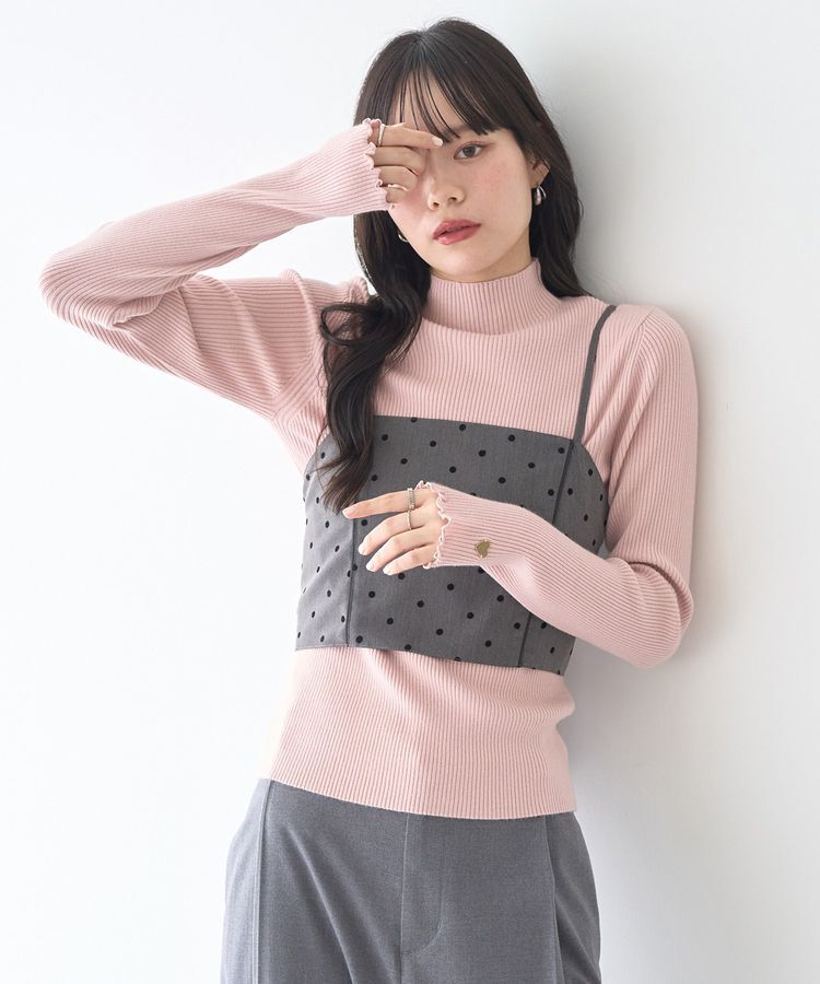 earth music&ecology「ハートプレートリブニットプルオーバー」|ニット・セーター|