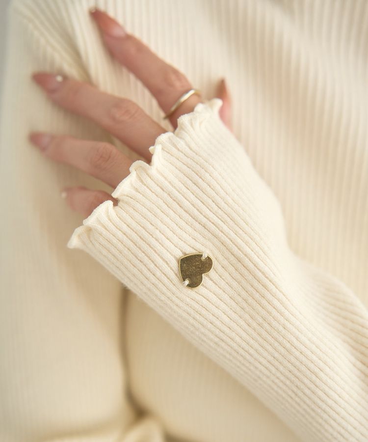 earth music&ecology「ハートプレートリブニットプルオーバー」|ニット・セーター|