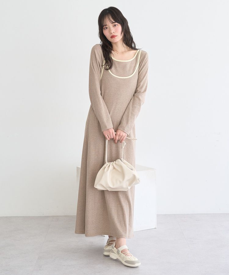 earth music&ecology「【2点SET】レイヤードバイカラーカットワンピース」|ワンピース|