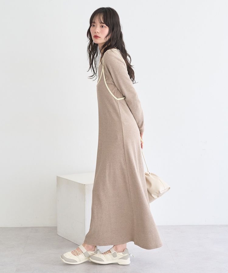 earth music&ecology「【2点SET】レイヤードバイカラーカットワンピース」|ワンピース|