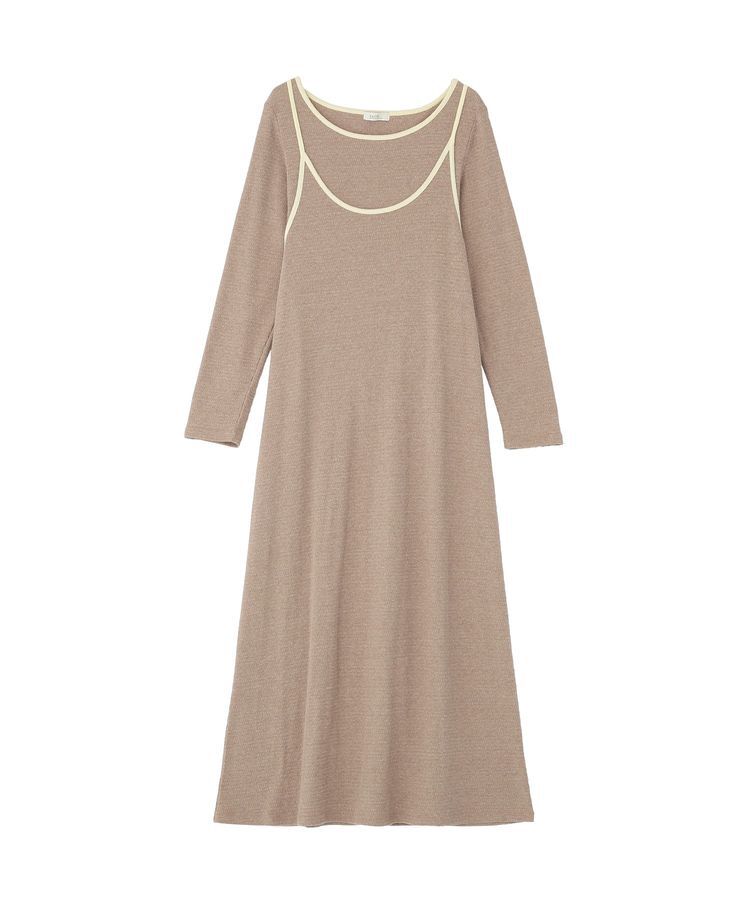 earth music&ecology「【2点SET】レイヤードバイカラーカットワンピース」|ワンピース|