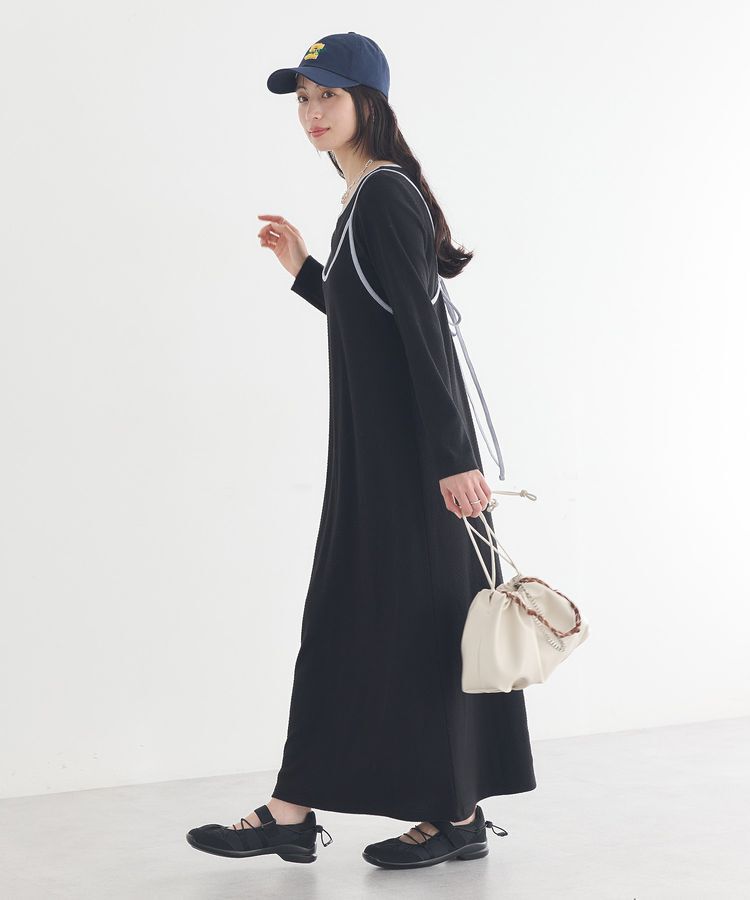 earth music&ecology「【2点SET】レイヤードバイカラーカットワンピース」|ワンピース|