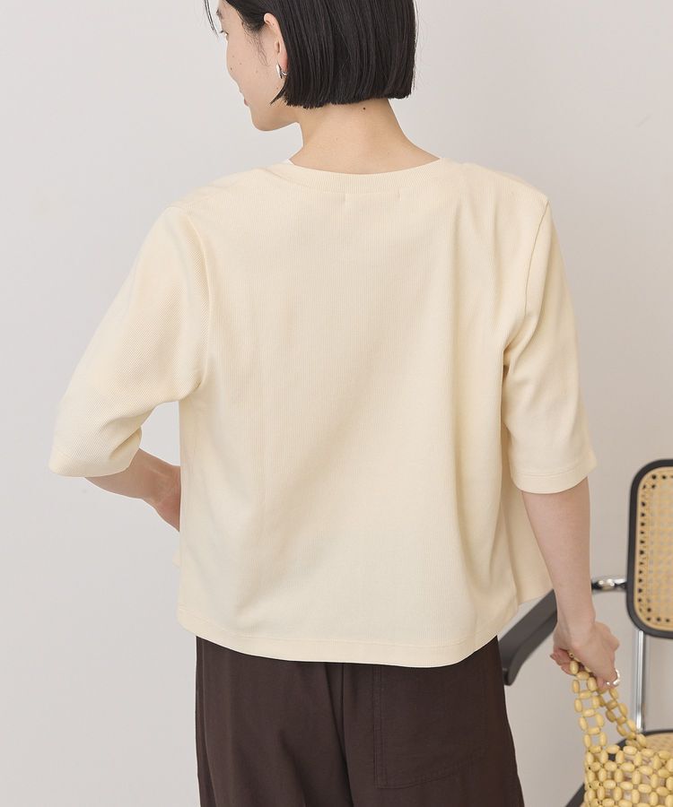 AMERICAN HOLIC「【マルチ機能】リブ半袖カーディガン」|カーディガン|