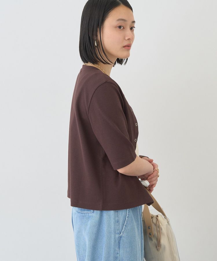 AMERICAN HOLIC「【マルチ機能】リブ半袖カーディガン」|カーディガン|