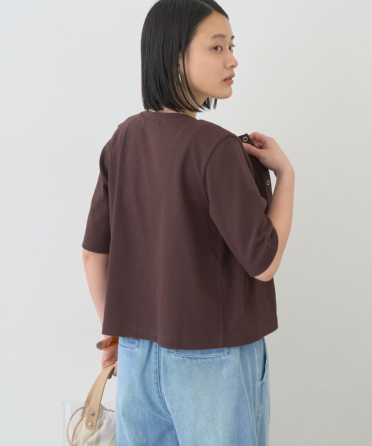 AMERICAN HOLIC「【マルチ機能】リブ半袖カーディガン」|カーディガン|