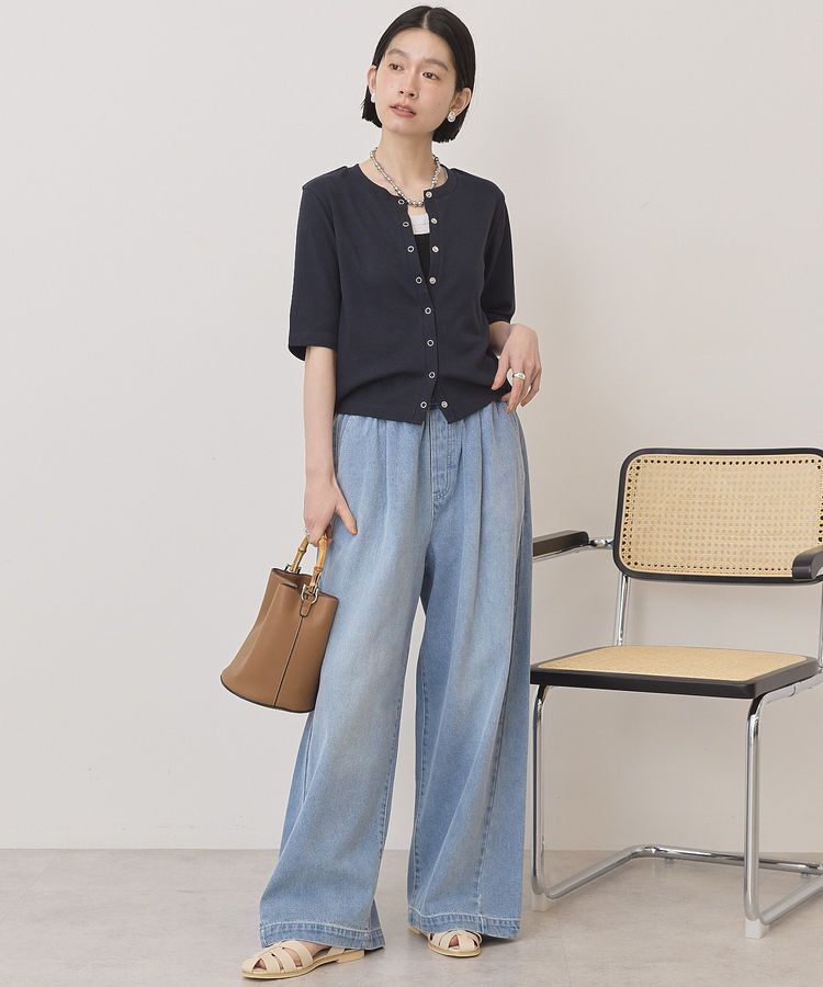 AMERICAN HOLIC「【マルチ機能】リブ半袖カーディガン」|カーディガン|