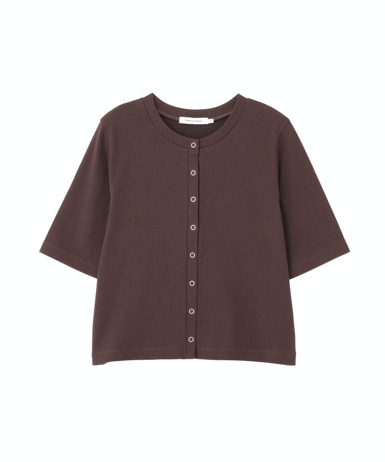 AMERICAN HOLIC「【マルチ機能】リブ半袖カーディガン」|カーディガン|