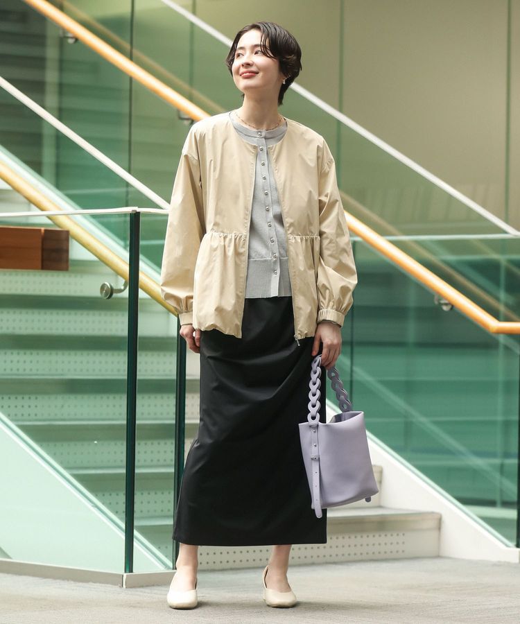 Green Parks「ノーカラーペプラムブルゾン」|ブルゾン・スタジャン|