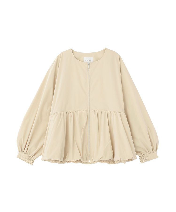 Green Parks「ノーカラーペプラムブルゾン」|ブルゾン・スタジャン|