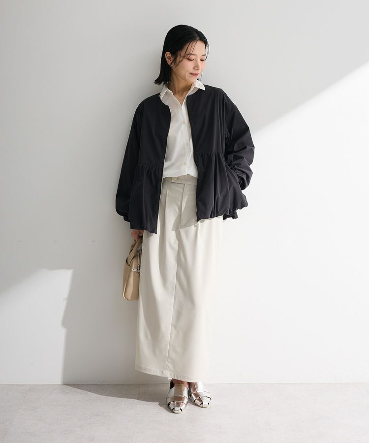 Green Parks「ノーカラーペプラムブルゾン」|ブルゾン・スタジャン|