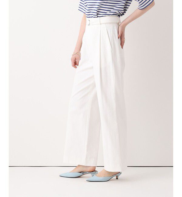 allureville「シェルタリングタックワイドパンツ」|チノ|